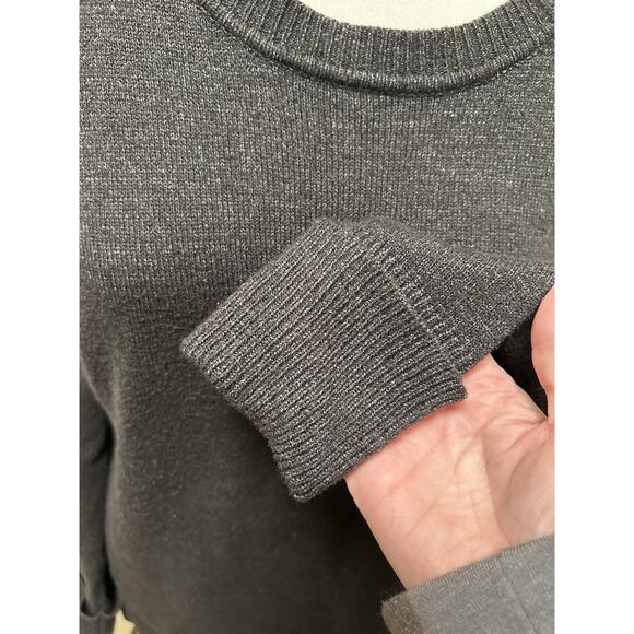 Pink Clover Women's Gray Long Sleeve Pullover Sweater Button Folded Cuff-Size L - Picture 6 of 8